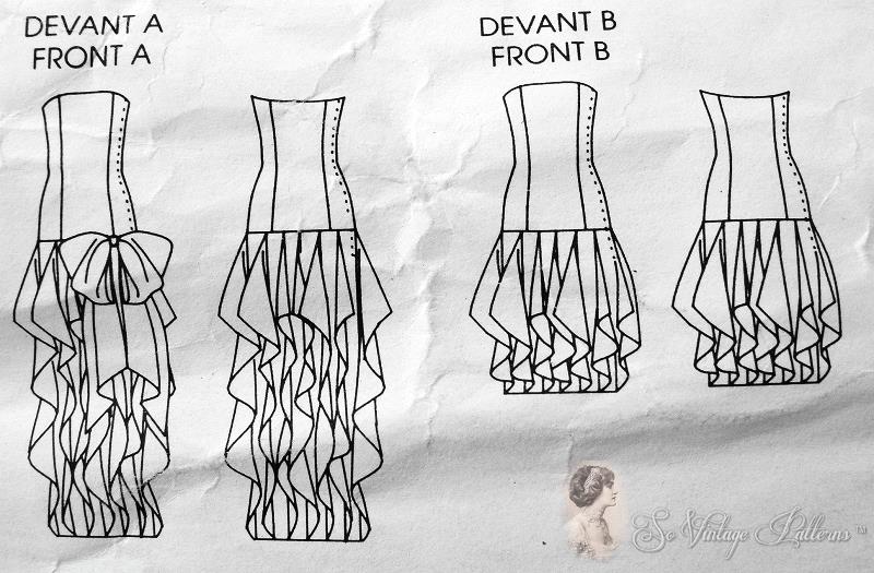 1980s Vintage Bellville Sassoon Evening Gown Cocktail Dress Pattern Strapless Long Torso Flounced Ruffled Skirt Pure Glam Vogue 1701 Designer Original Pattern UNCUT Bust 31.5