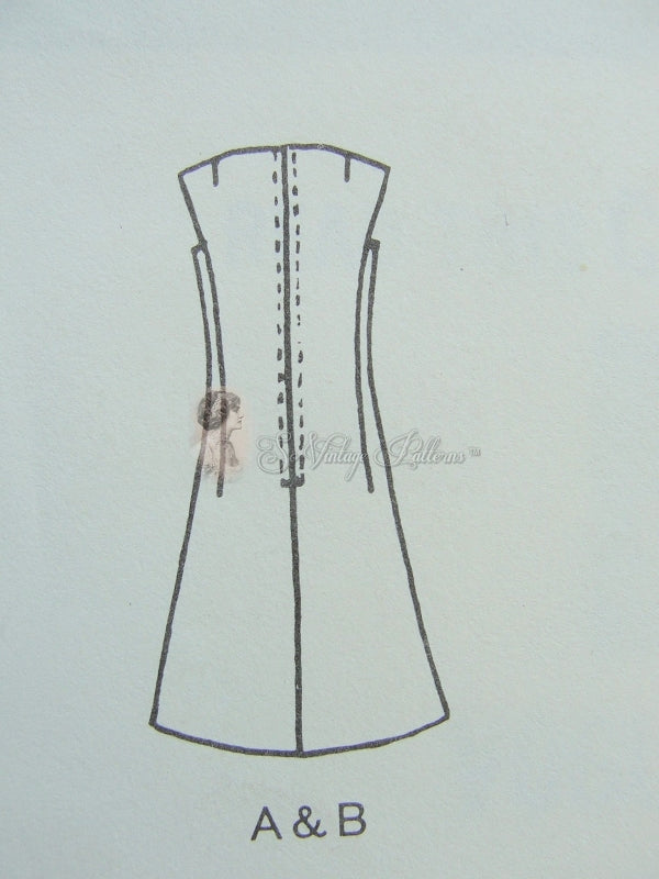 1960s Elegant Bill Blass Dress Pattern VOGUE AMERICANA 1972 Day or Evening Includes Two Tone Version Bust 32 Vintage Sewing Pattern FACTORY FOLDED