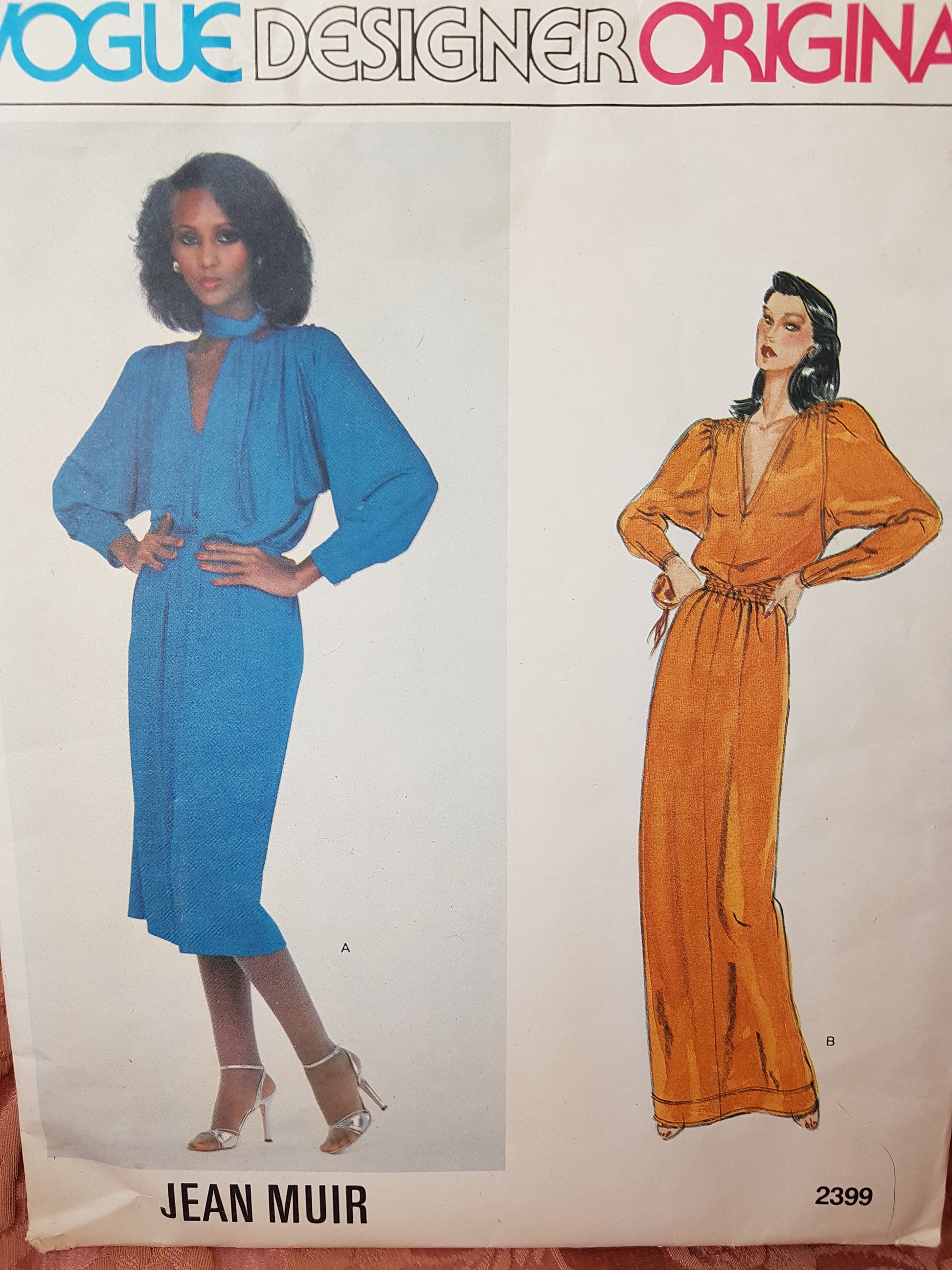1980s LOVELY Jean Muir Dress Pattern VOGUE Designer Original 2399 Day – So Vintage Patterns
