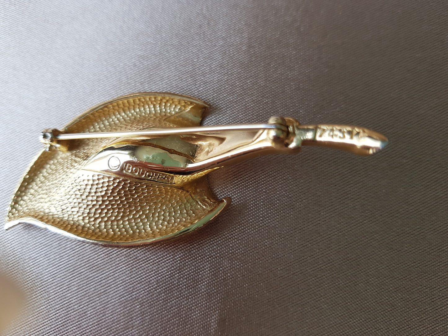 GORGEOUS Vintage BOUCHER Signed Calla Lily Brooch, Beautiful Design and Detail,Numbered 7431, Mid Century Designer Jewelry