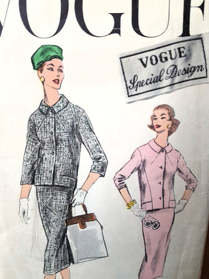 1950s CHIC Boxy Suit Jacket Pattern VOGUE Special Design 4706 Flattering Style, Bust 36 Vintage Sewing Pattern