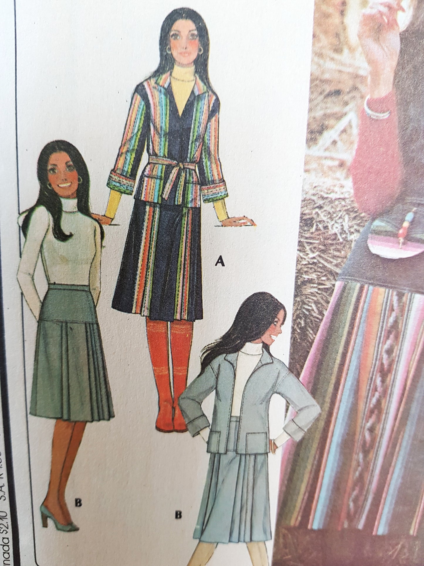 1970s WONDERFUL Wrap Jacket,Skirt, Vest Pattern McCALLs 5251Lovely Designs Bust 34 Vintage Sewing Pattern FF