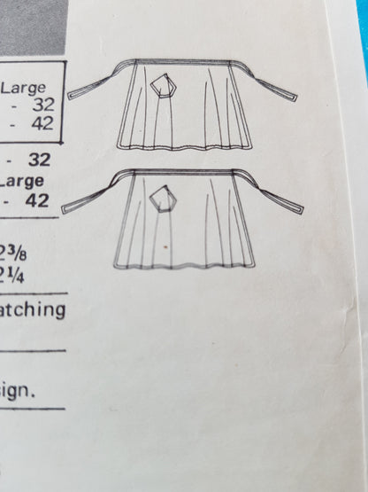 1970s FABULOUS Wrap and Go Skirt Pattern BUTTERICK 3768 Easy Flared Wrap Skirt Waist 26.5-28 Vintage Sewing Pattern