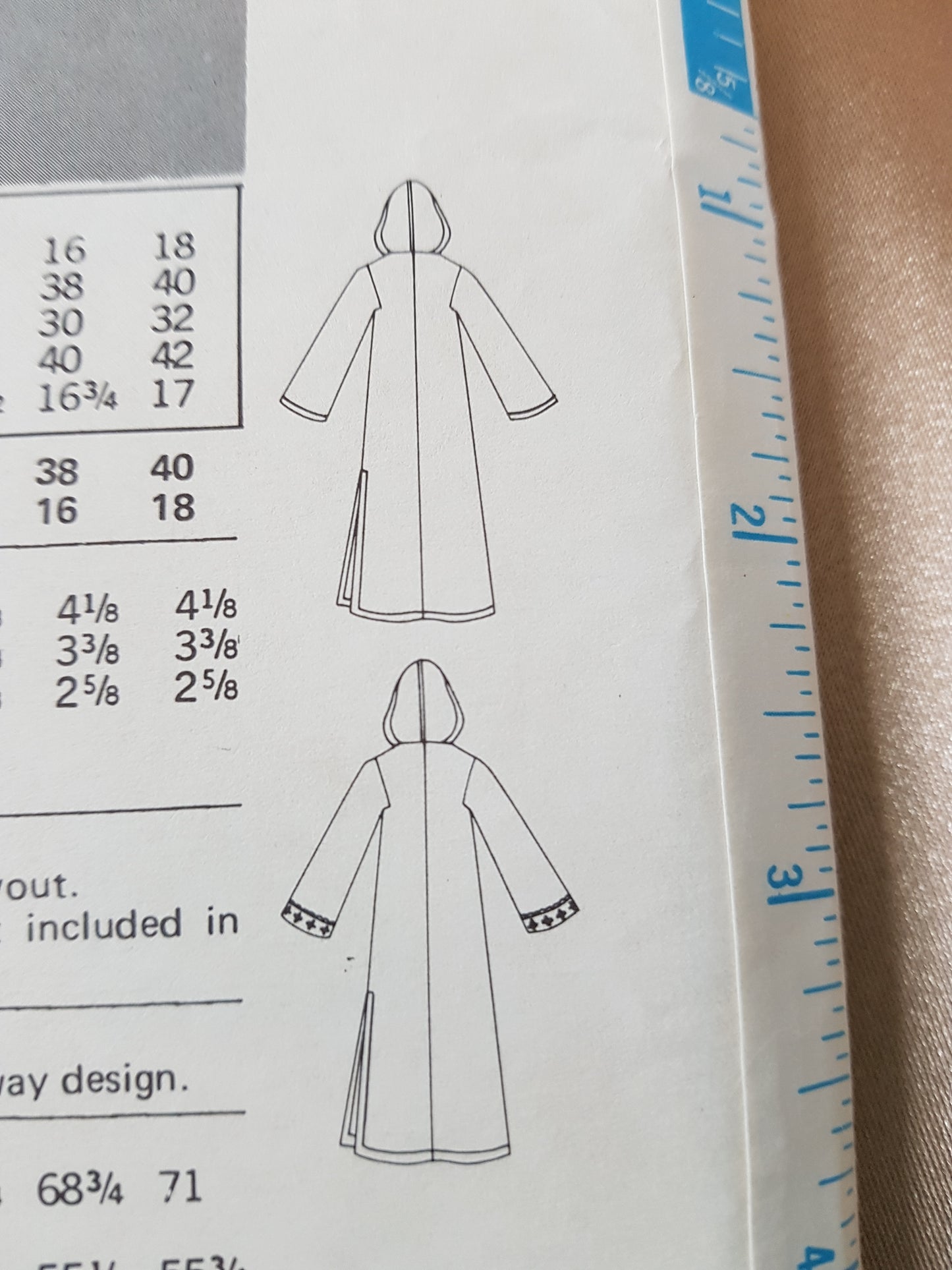 1970s MAXI Length Caftan Dress Lounging Robe Pattern BUTTERICK 3079 Loose Fitting Ankle Length Caftan With Hood, Bust 34 Vintage Sewing Pattern