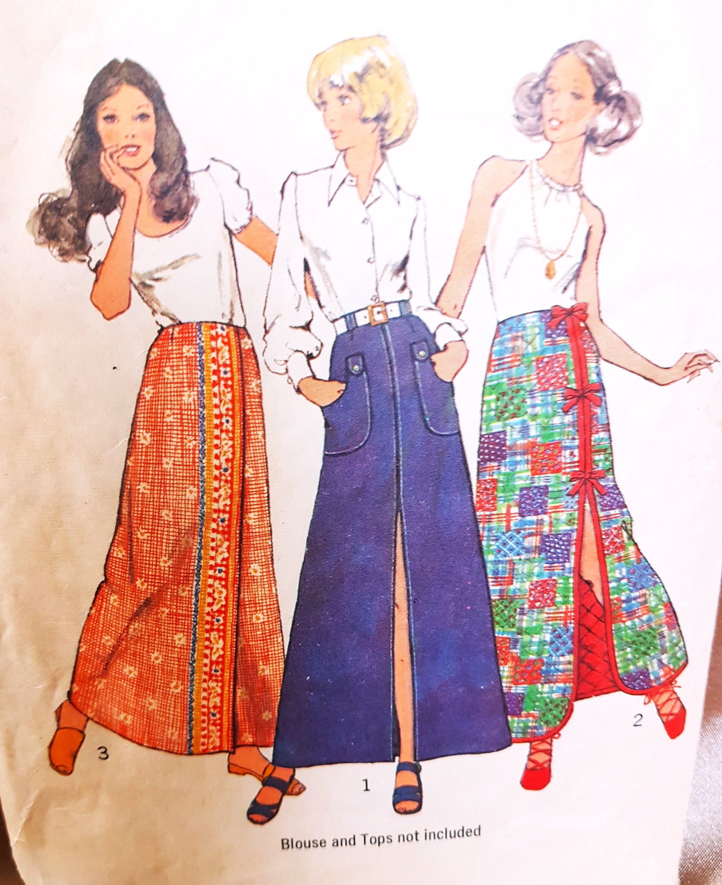WONDERFUL 1970s Maxi Skirt Pattern SIMPLICITY 5024 Three Styles Size 12 Waist 26-1/2 Vintage Sewing Pattern