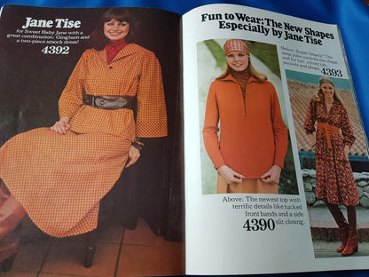 FABULOUS 1970s Vintage BUTTERICK Patterns Catalog Book - Fall 1975 Fashions - Featured Designers Betsey Johnson, Jane Tise, Kenzo, Daniel Hechter