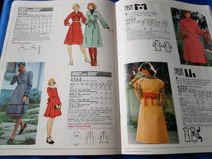 FABULOUS 1970s Vintage BUTTERICK Patterns Catalog Book - Fall 1975 Fashions - Featured Designers Betsey Johnson, Jane Tise, Kenzo, Daniel Hechter