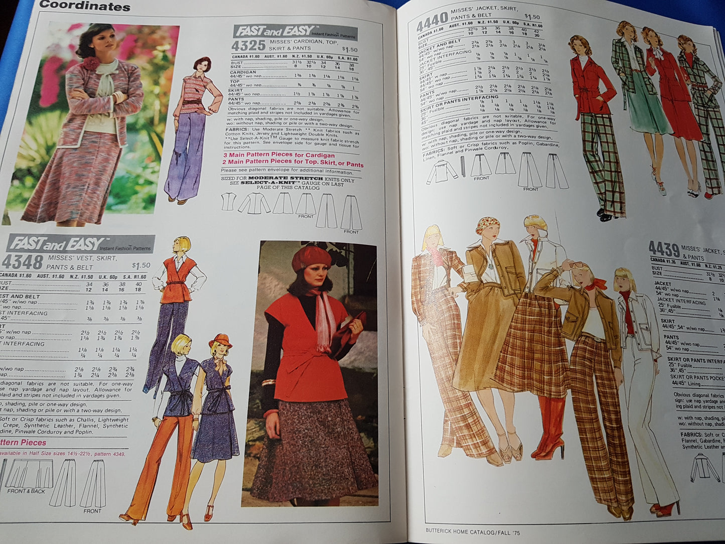 FABULOUS 1970s Vintage BUTTERICK Patterns Catalog Book - Fall 1975 Fashions - Featured Designers Betsey Johnson, Jane Tise, Kenzo, Daniel Hechter