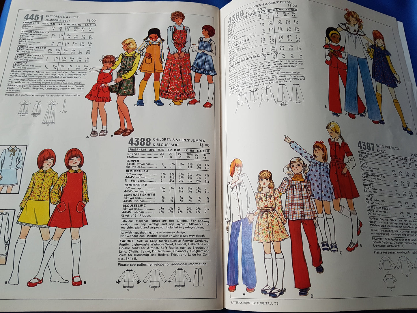 FABULOUS 1970s Vintage BUTTERICK Patterns Catalog Book - Fall 1975 Fashions - Featured Designers Betsey Johnson, Jane Tise, Kenzo, Daniel Hechter