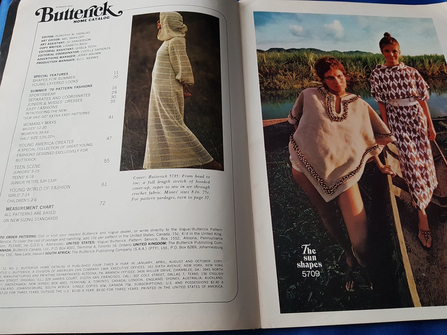 FABULOUS 1970s Vintage BUTTERICK Patterns Catalog Book -Summer 1970 Fashions - Featured Young American Designers-Chock Full of Fashions
