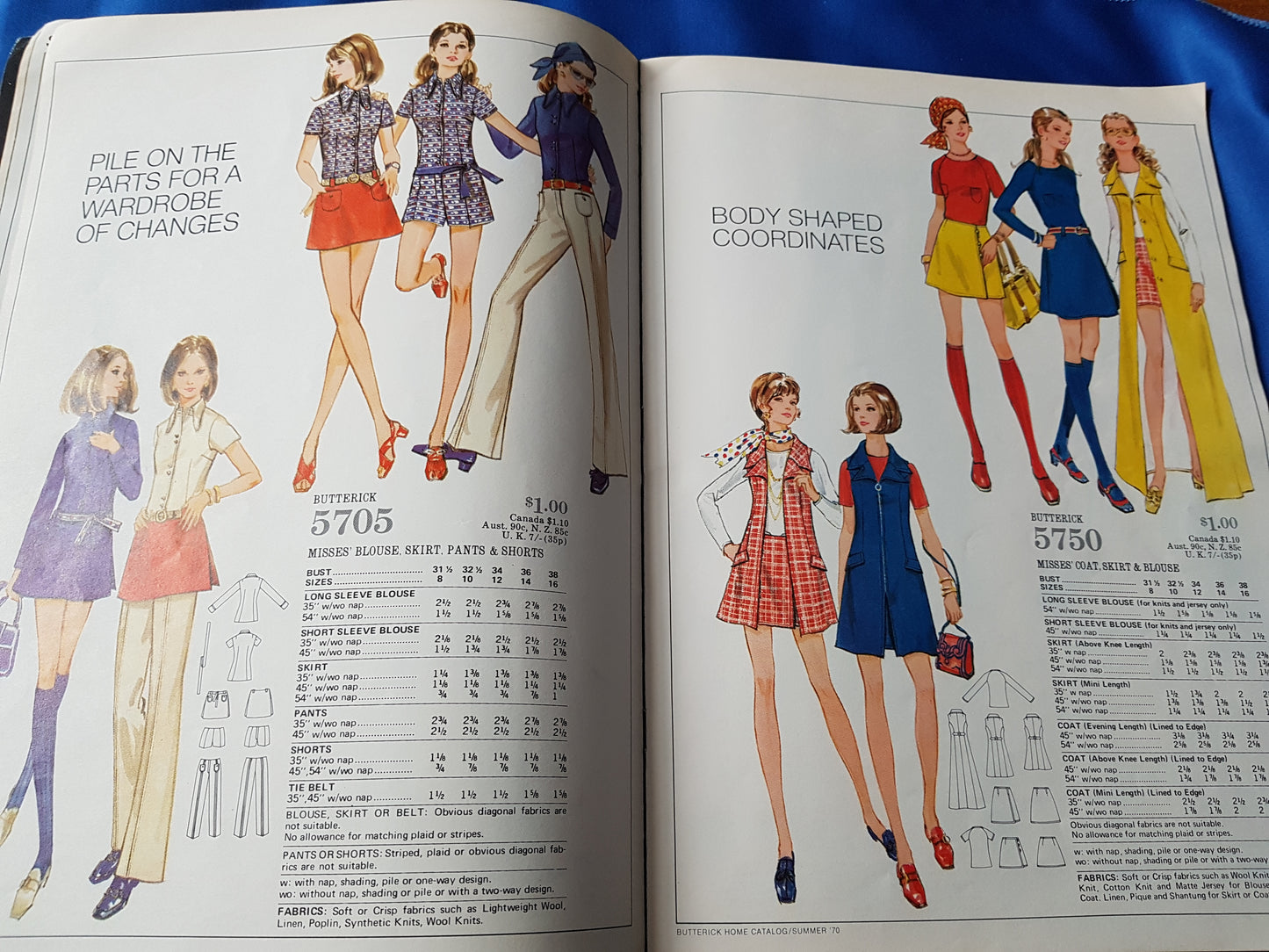 FABULOUS 1970s Vintage BUTTERICK Patterns Catalog Book -Summer 1970 Fashions - Featured Young American Designers-Chock Full of Fashions