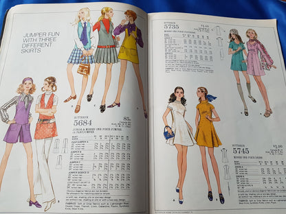 FABULOUS 1970s Vintage BUTTERICK Patterns Catalog Book -Summer 1970 Fashions - Featured Young American Designers-Chock Full of Fashions