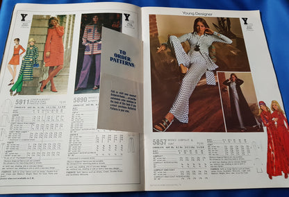 FABULOUS 1970s Vintage BUTTERICK Patterns Catalog Book - Fall 1970 Fashions - Featured Designer Mary Quant, Wonderful Vintage Fashions