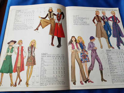 FABULOUS 1970s Vintage BUTTERICK Patterns Catalog Book - Fall 1970 Fashions - Featured Designer Mary Quant, Wonderful Vintage Fashions