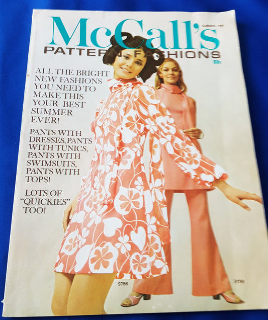 VINTAGE McCall's Pattern Fashions Catalog Summer 1969,Fabulous Fashion Pattern Photos, Features Anne Klein, Mollie Parnis, Vintage Pattern Catalog