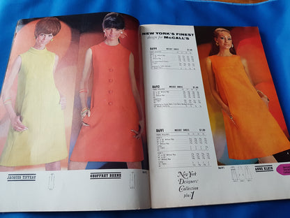 FABULOUS 1960s Vintage McCALL'S Patterns Home Catalog Book -Summer 1967 Fashions - Featured American Designers, Wonderful Mod Fashions