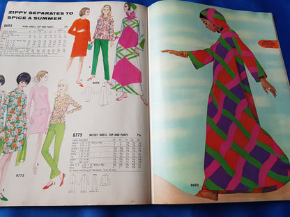 FABULOUS 1960s Vintage McCALL'S Patterns Home Catalog Book -Summer 1967 Fashions - Featured American Designers, Wonderful Mod Fashions