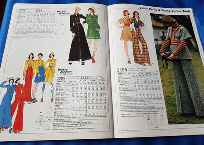 FABULOUS 1970s Vintage BUTTERICK Patterns Catalog Book - Fall 1973 Fashions - Featured Designers Willi Smith, Betsey Johnson Alley Cat, Wonderful Vintage Fashions
