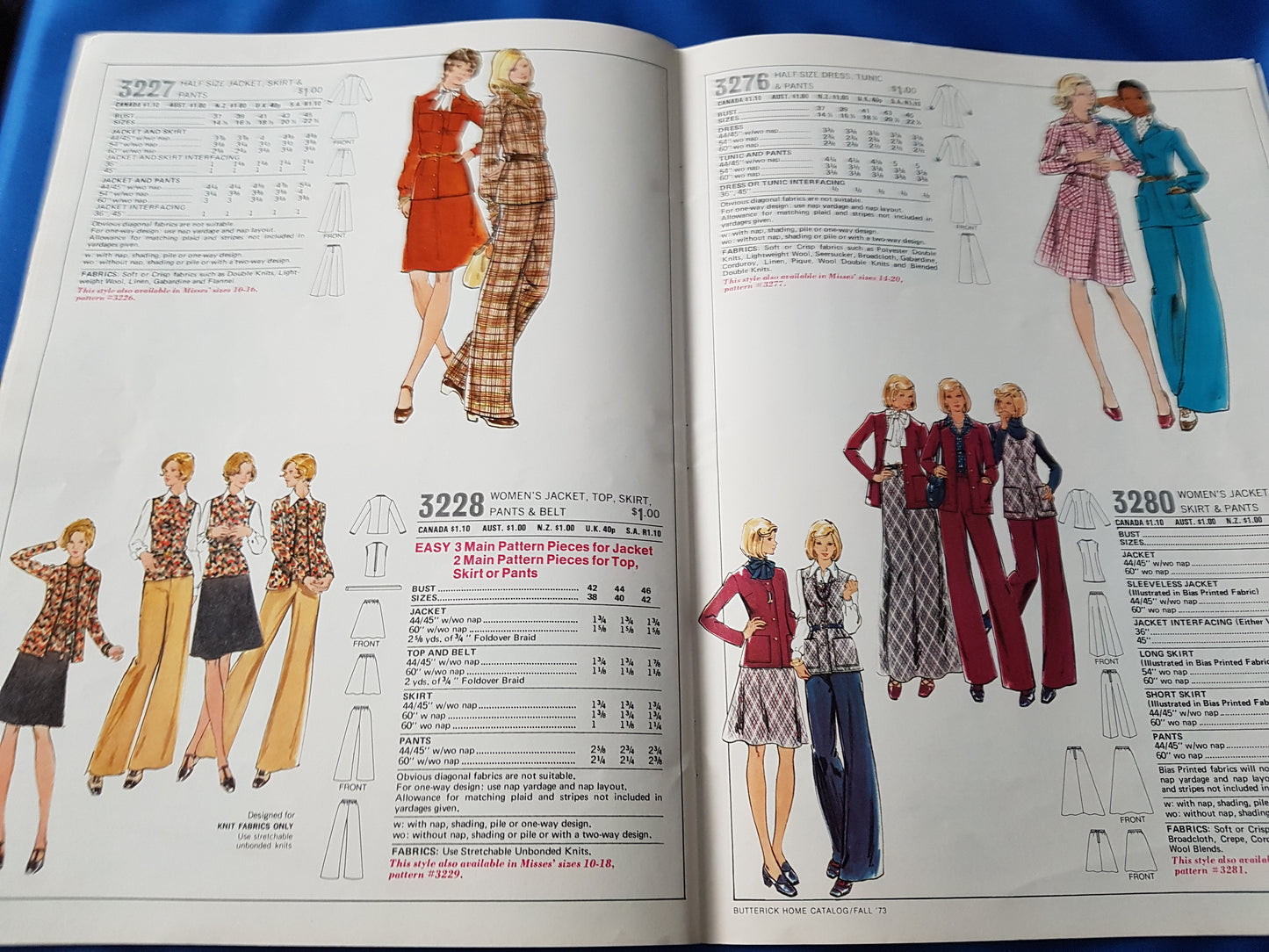 FABULOUS 1970s Vintage BUTTERICK Patterns Catalog Book - Fall 1973 Fashions - Featured Designers Willi Smith, Betsey Johnson Alley Cat, Wonderful Vintage Fashions