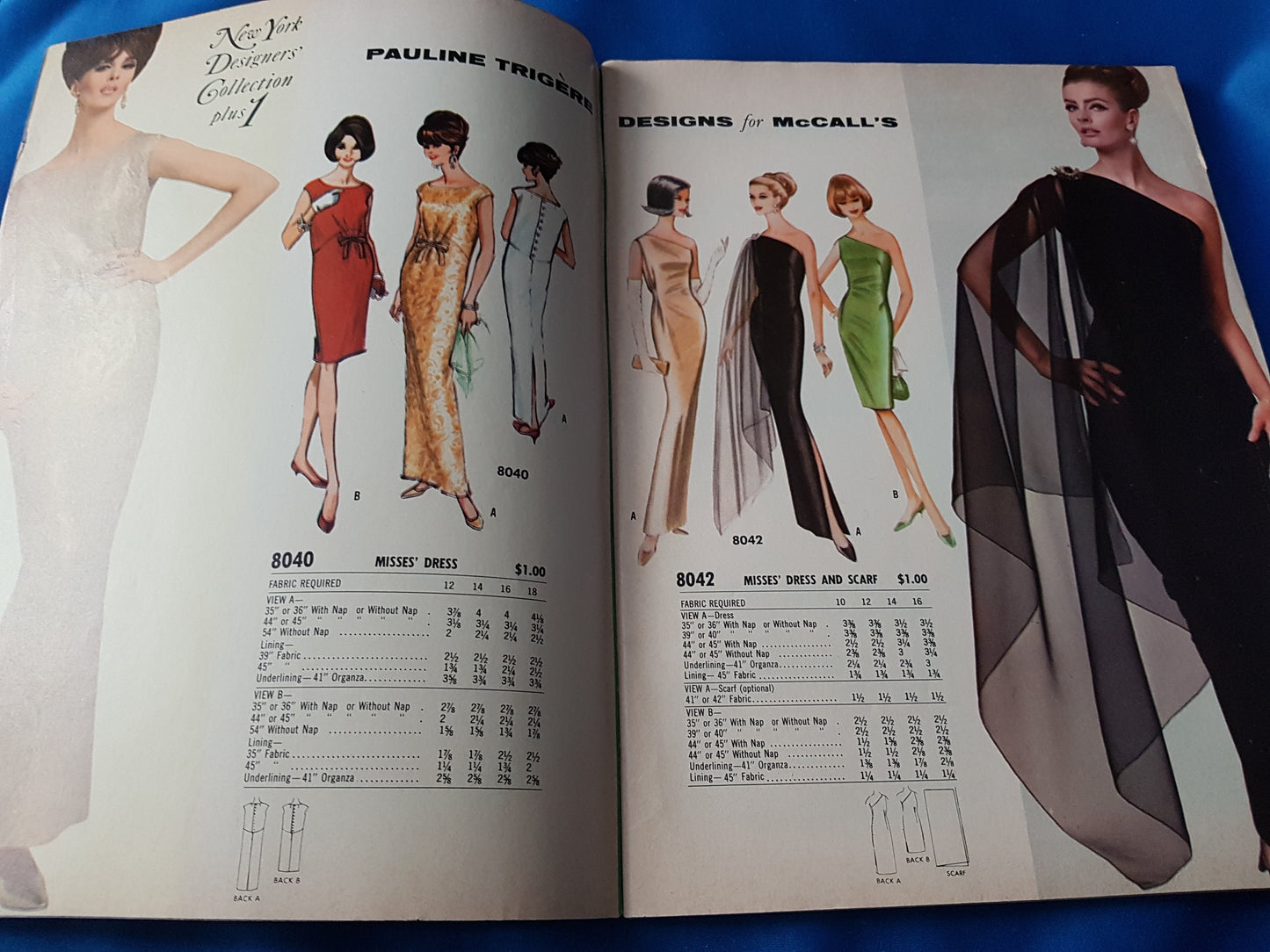 FABULOUS 1960s Vintage McCALL'S Patterns Home Catalog Book -Fall Winter 1965-66 Fashions - Featured American Designers, Wonderful Fashions