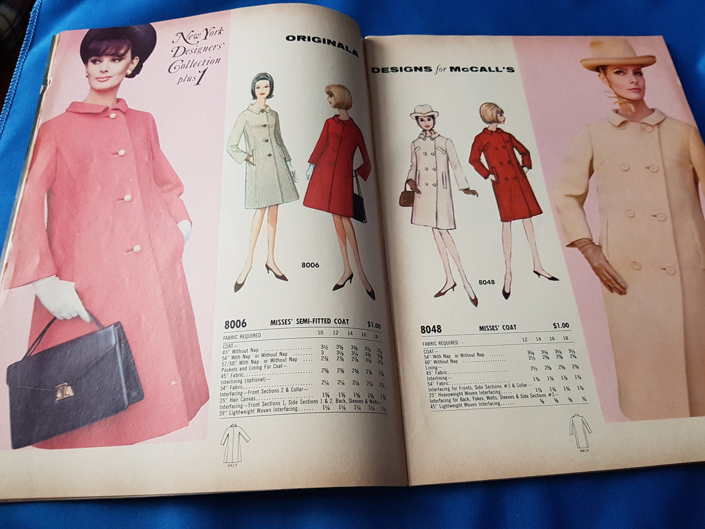 FABULOUS 1960s Vintage McCALL'S Patterns Home Catalog Book -Fall Winter 1965-66 Fashions - Featured American Designers, Wonderful Fashions
