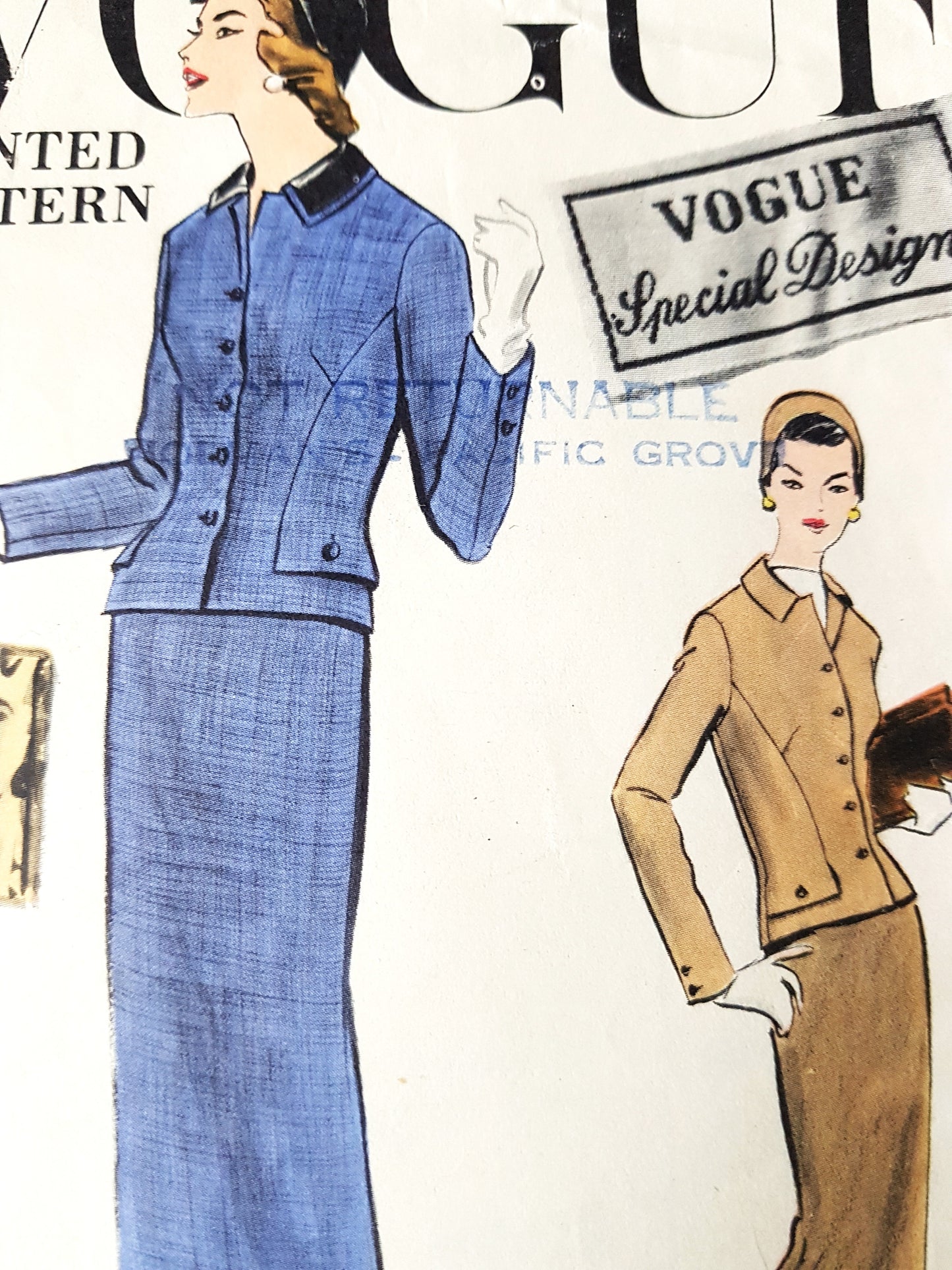 1950s STUNNING Suit Pattern VOGUE Special Design 4829 Bust 32 Vintage Sewing Pattern