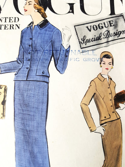 1950s STUNNING Suit Pattern VOGUE Special Design 4829 Bust 32 Vintage Sewing Pattern