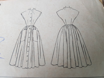 STUNNING 1950s Dress Pattern McCALLs 8848 Adaptation of an Italian Couture Design, Bust 32 Vintage Sewing Pattern