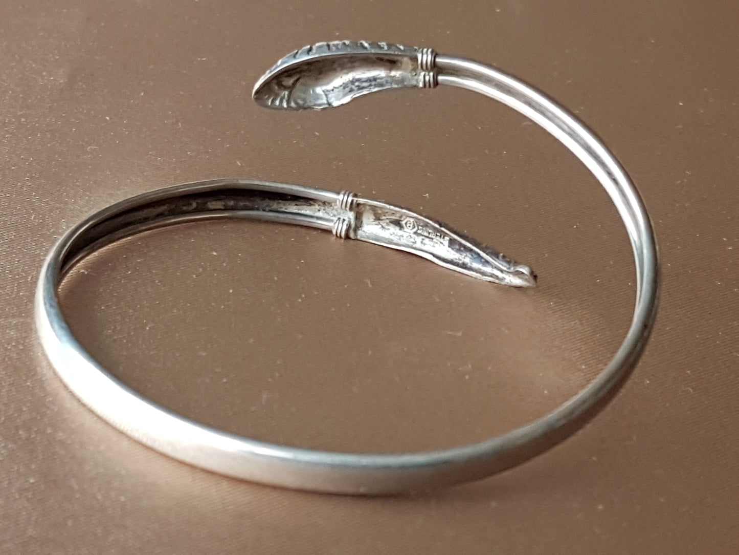 LOVELY Edwardian Birks Sterling Silver Snake Bracelet, By Pass Style, Beautiful Details, Collectible Vintage Jewelry