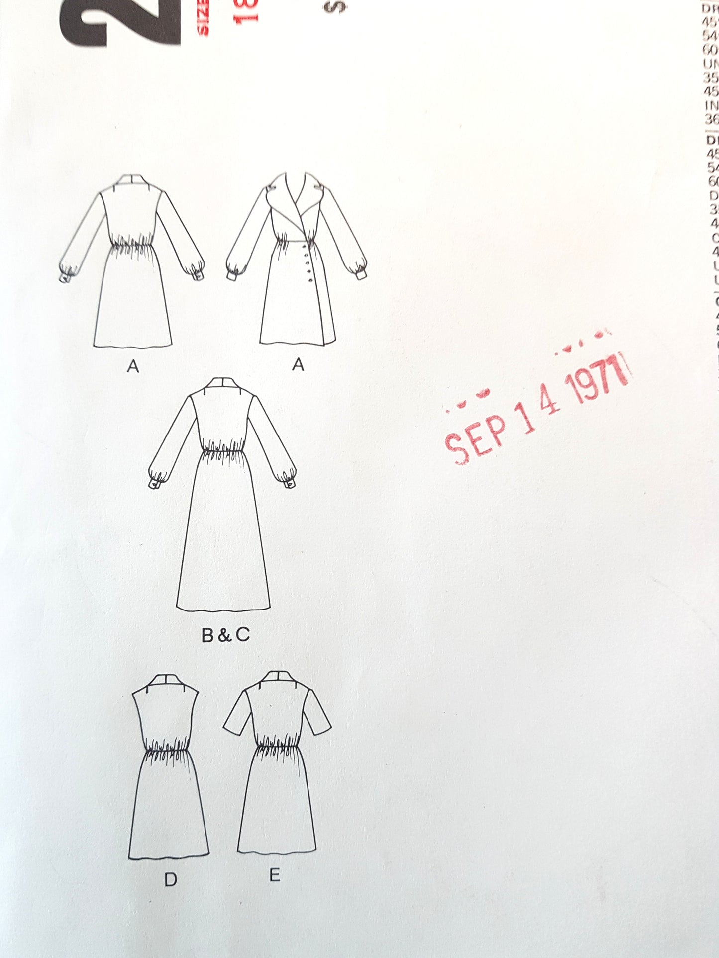 1970s CLASSY Front Wrap Coat Dress Pattern VOGUE 2599 Three Versions  2 Lengths, Bust 40 Vintage Sewing Pattern FF