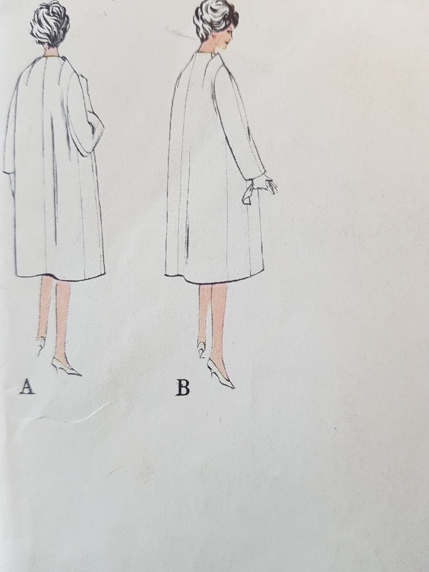 CHIC Early 1960s PATOU Bulky Coat Pattern VOGUE Paris Original 1479 Double Breasted Coat Bust 34 Vintage Sewing Pattern FF + Label