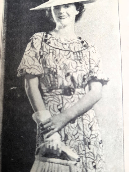 1930s LOVELY Dress Pattern ANNE ADAMS 2582 Day or Party Dress Bust 38 Vintage Fashion Sewing Pattern