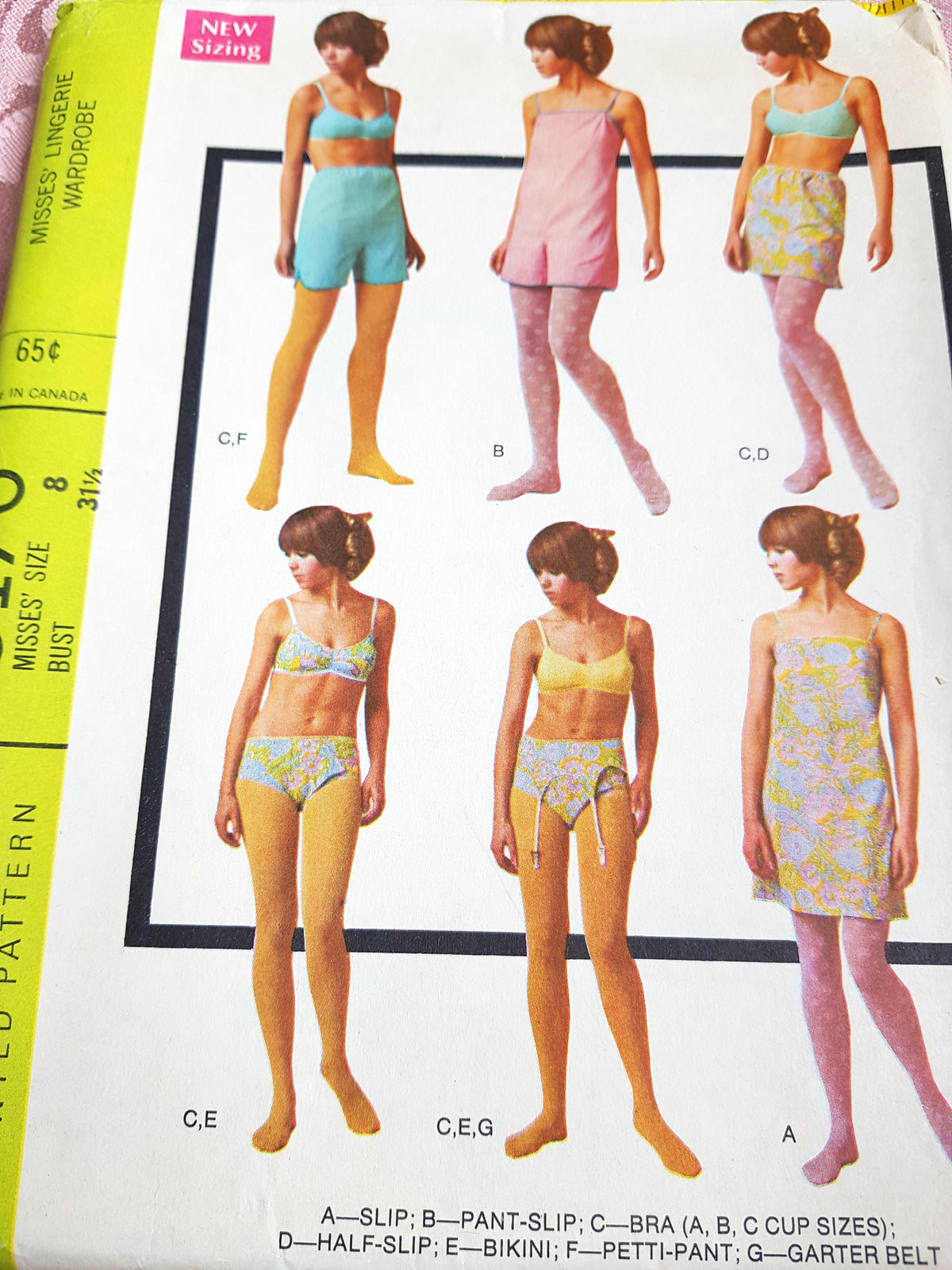 1960s FABULOUS Lingerie Wardrobe Pattern McCALL'S 9176 Size 8 Vintage Fashion Sewing Pattern FF