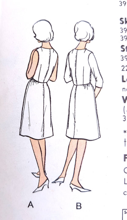 1960s LOVELY Cocktail Party Evening Dress Pattern VOGUE 5467 Three Flattering Designs Bust 38 Vintage Sewing Pattern