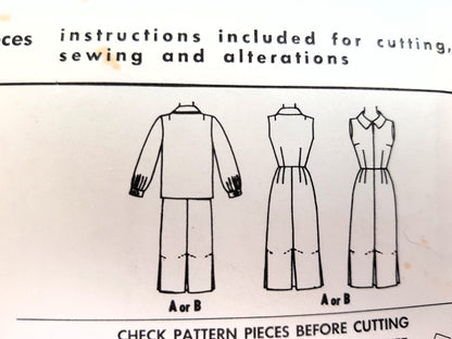 1950s STYLISH Slim Dress and Jacket Pattern McCALLs 4217 Easy Chic, Bust 34 Vintage Sewing Pattern FF