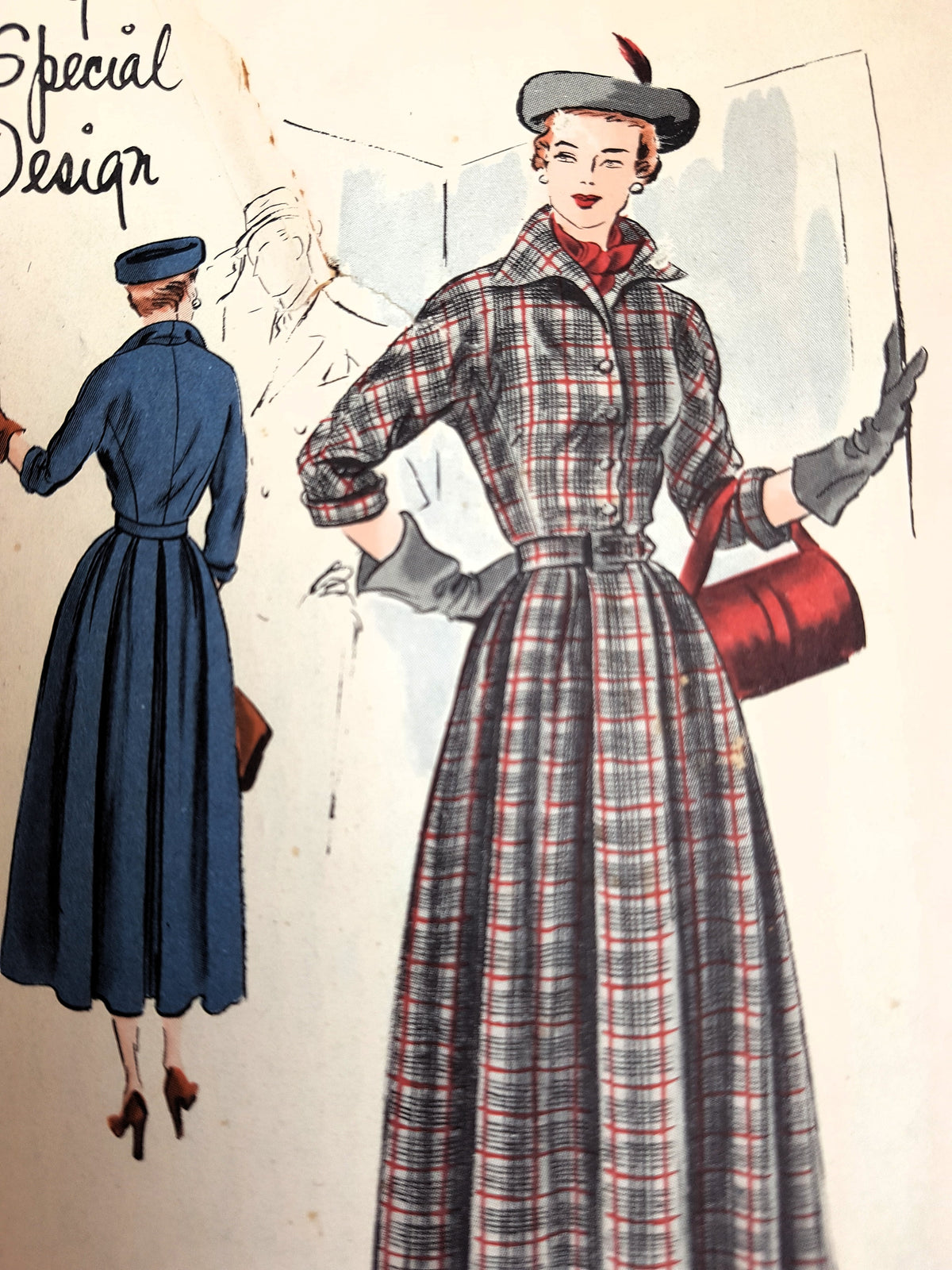 STYLISH 1940s Dress Pattern VOGUE Special Design 4912 Elegant Design, Bust 34 Vintage Sewing Pattern