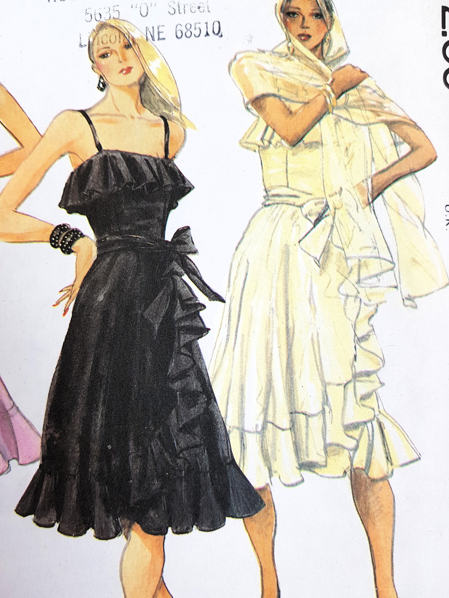 1980s BOB MACKIE Designer To Celebrities Party Evening Dress Pattern, McCALLs 7148, Flirty Design Cocktail Dress, Bust 34 Vintage Sewing Pattern FF