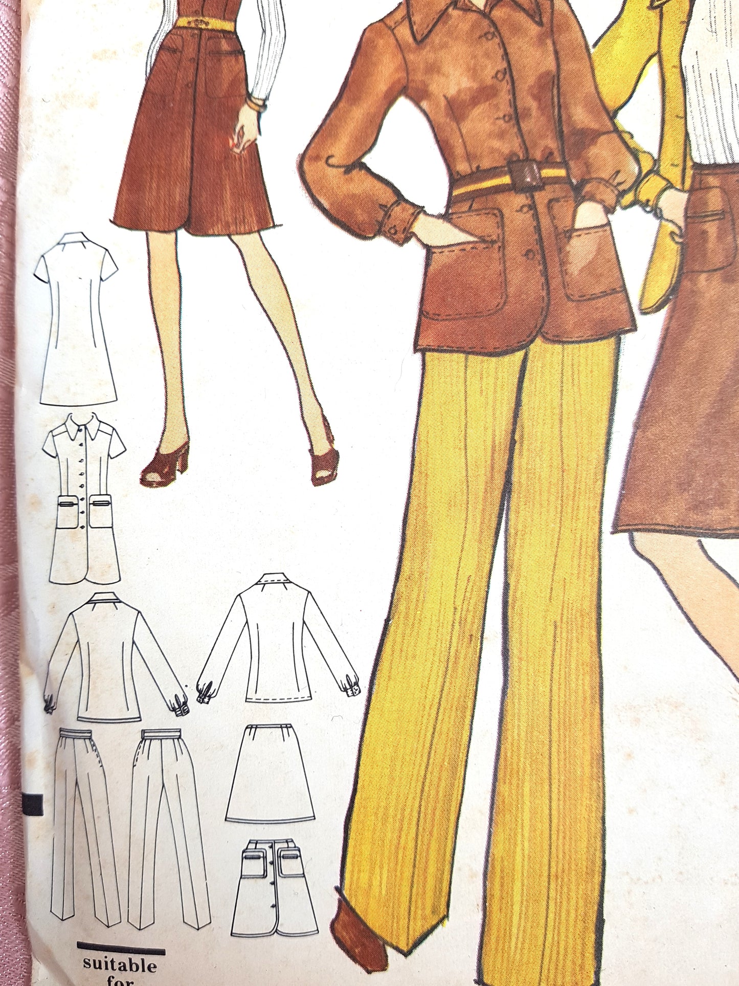 1970s FABULOUS  Jacket, Jumper, Skirt and Pants Pattern VOGUE 8405 Bust 38 Vintage Sewing Pattern FF