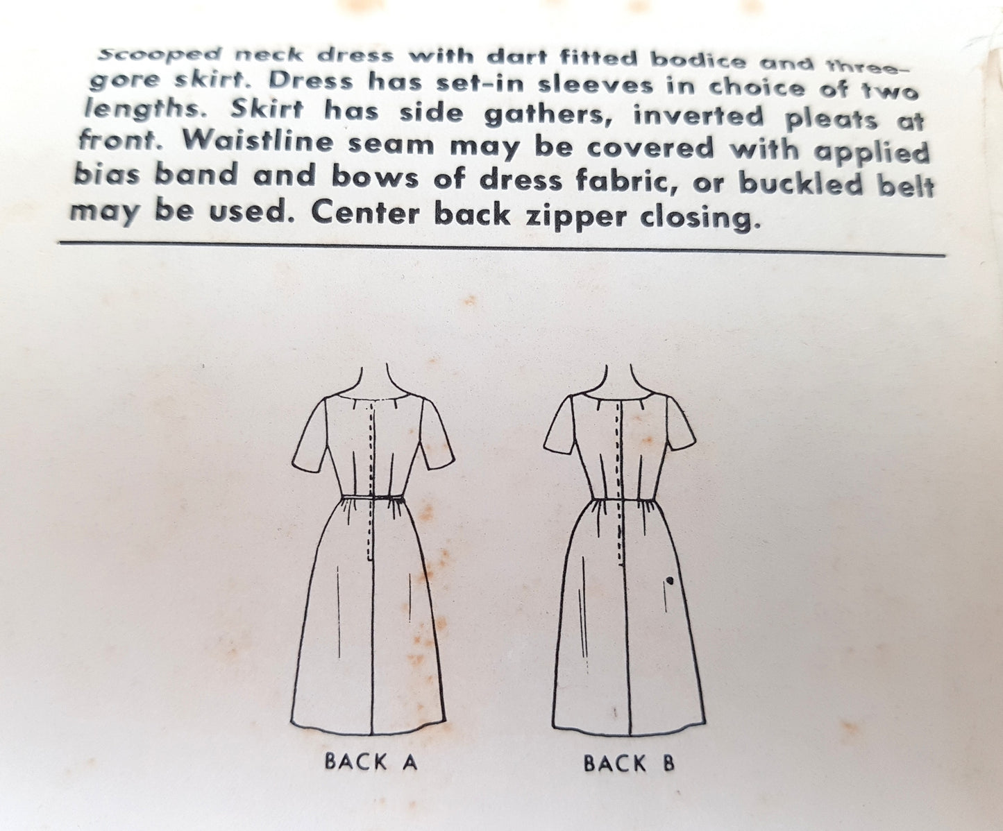 1960s FLATTERING Day or Party Dress Pattern McCALLs 6797 Lovely Neckline Bust 42 and 44 Vintage Sewing Pattern