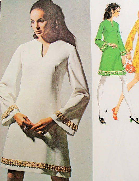 1960s A Line Dress Pattern Cute Kawaii Easy To Sew Dress 3 Style Versions McCalls 2091 Vintage Sewing Pattern UNCUT FACTORY FOLDED Several Sizes Available
