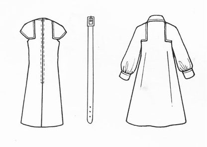 1960s MOLYNEUX Slim Dress Mod Tent Coat Pattern VOGUE PARIS ORIGINAL 2110 Fab Coat Design Classy Dress Size 8 FACTORY FOLDED