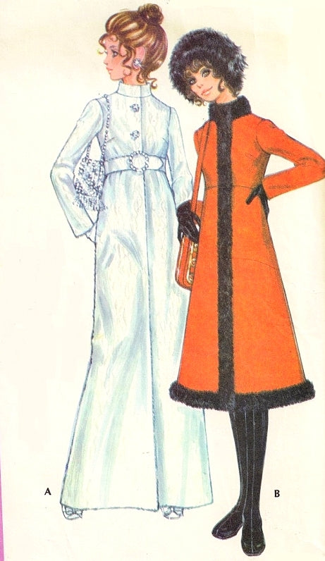 1970 Doctor Zhivago Style Evening or Day Coat Pattern Midi or Maxi Lengths So Julie Christie McCalls 2676 Vintage Sewing Pattern UNCUT FACTORY FOLDED