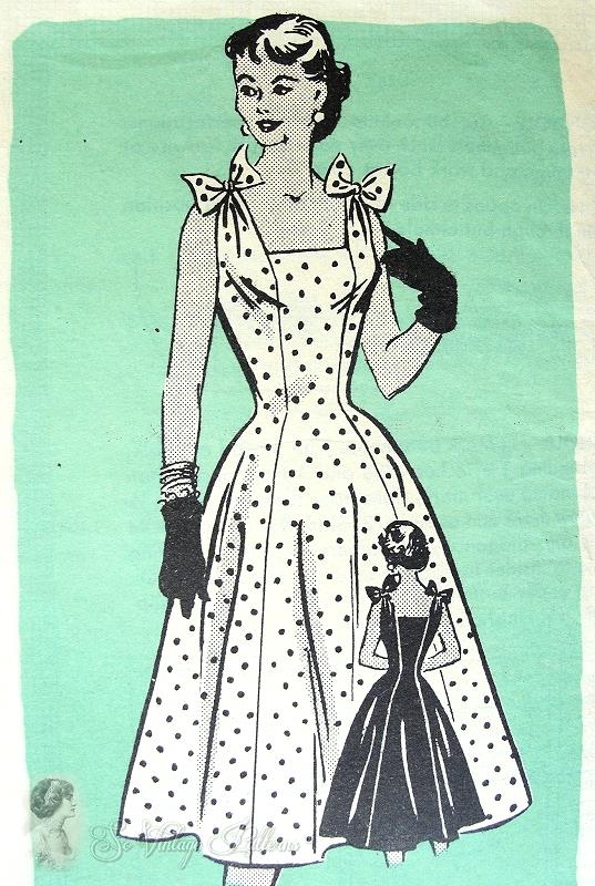 Beautiful 1950s Princess Dress Pattern Anne Adams 4506 Vintage Sewing Pattern Flirty Tied Shoulders Flattering Square Neckline Bust 32 Easy To Sew Party or Sundress