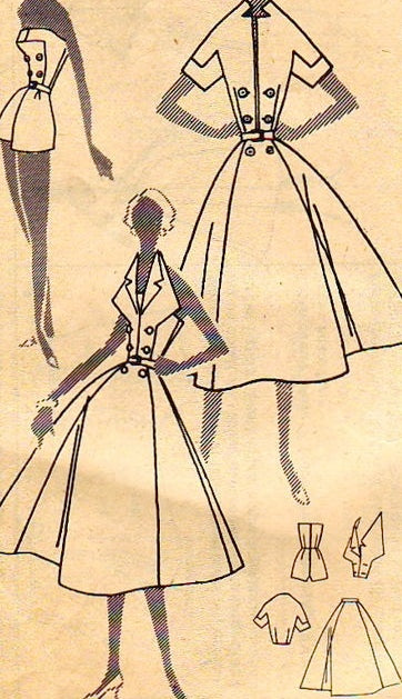 1950s FABULOUS Strapless Playsuit Beach Wear Pattern WOMANS DAY 5072 Weekend Wardrobe, Halter top, Jacket, Skirt, Bust 30 Vintage Sewing Pattern
