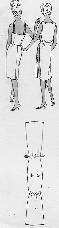 1960s Cocktail Evening Dress Pattern Slim Camisole Top Dress With Tunic Stunning Effect Mad Men Era Vogue 5427 Vintage Sewing Pattern Bust 36