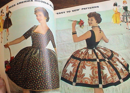 1960s Low Back Party Cocktail Dress Pattern McCalls 5770 Very Full Skirt Attached Petticoat 1960 Miss America Style Vintage Sewing Pattern