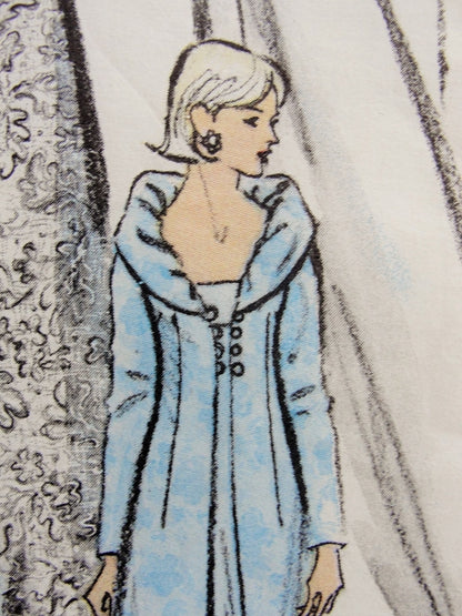 1960s Vogue 6430 Vintage Sewing Pattern GLAMOROUS Portrait Collar Dressing Gown, Peignoir Robe, Negligee Wear it as Evening Coat Bust 32 Vintage Sewing Pattern FF