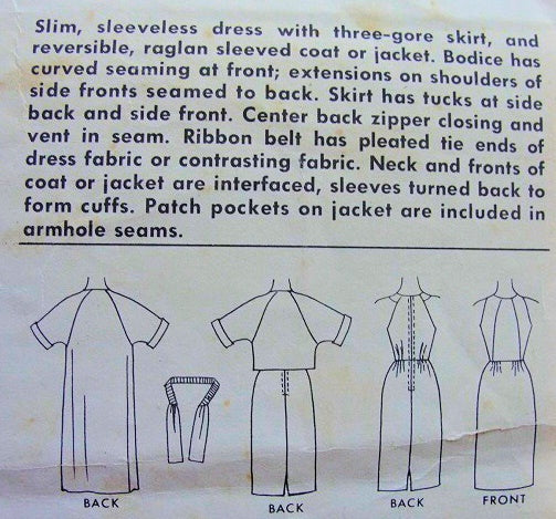 1960s TRIGERE EVENING DRESS PATTERN STUNNING FIGURE HUGGING SLIM DRESS CUT IN ARMS McCALLS 6574 Bust 34