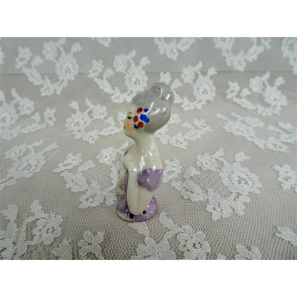 LOVELY Antique Half Doll,Pin Cushion Doll,German Made,Porcelain Half Doll,Art Deco Doll,Vanity Display,Collectible Vintage Pin Cushion Dolls