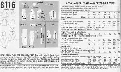 60s Little Boys Suits Pattern Simplicity 8116 Vintage Sewing Pattern Cute Styles for Boys Very Beatles 60s UNCUT FACTORY FOLDED